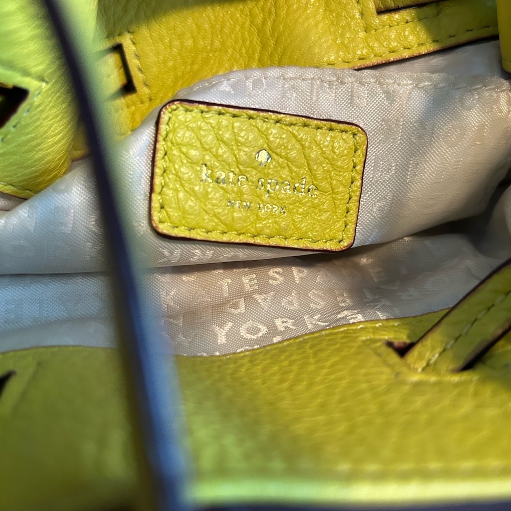 Kate Spade Grey Street Tiny Cooper Leather Bucket Bag - Cubanelle Yellow - Picture 4 of 6